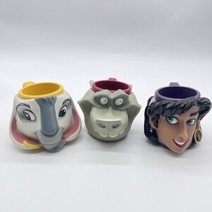 Vintage 90's Disney Hunchback‎ Djali Goat Gargoyle Esmeralda Applause Mugs
